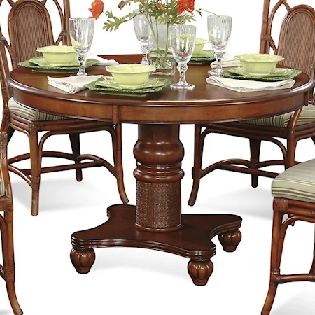 Tropical Round Pedestal Dining Table